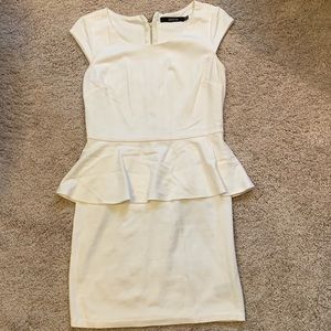 Ark & Co White Peplum Dress
